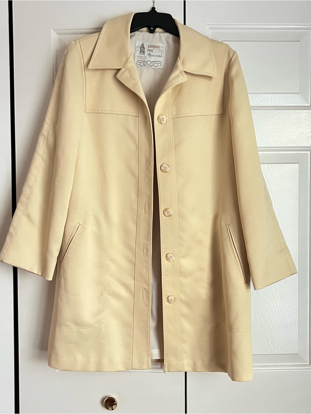 Vintage London Fog Yellow Women's Classic Button-Front Coat